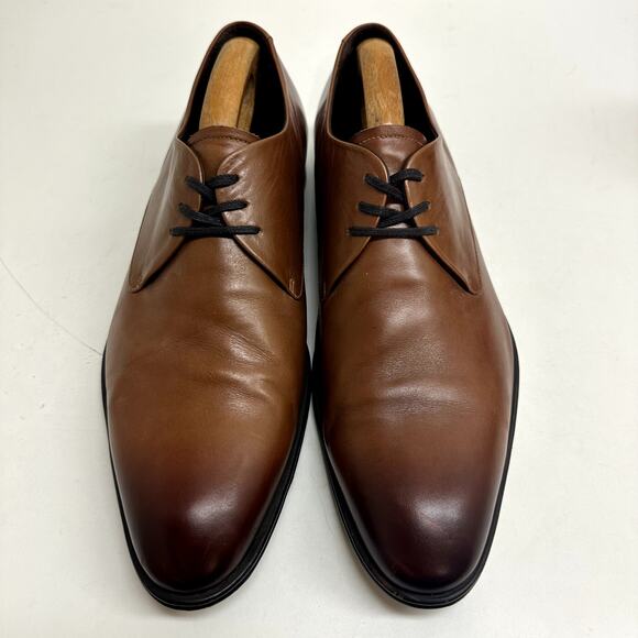 Maison Forte Stillwater Men\'s Plain Toe Blucher Burnished Brown Calfskin Size 10 main image 5